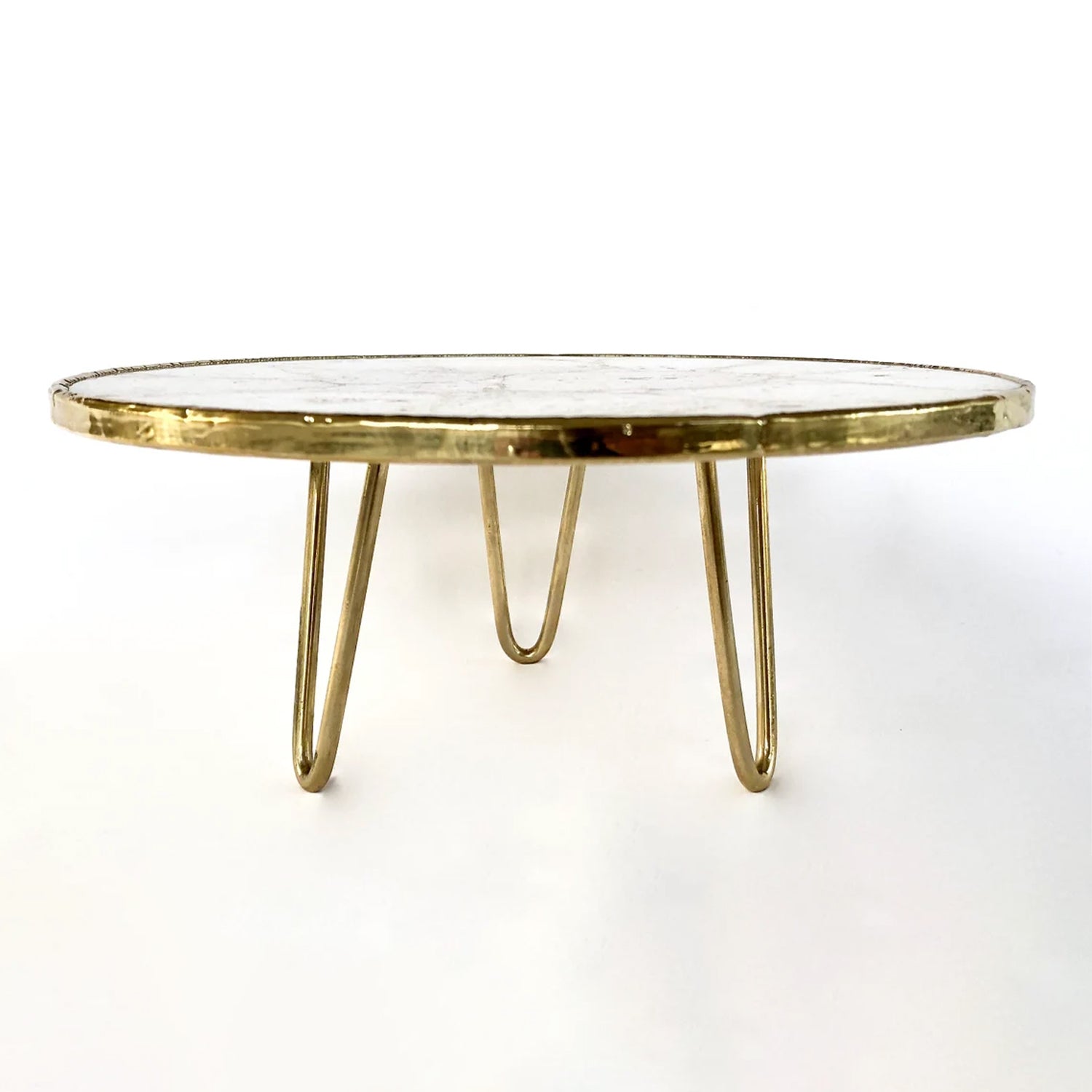 White Crystal Agate Cake Stand/Centerpiece/Display Stand/Tray 10" Round