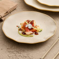 Artisanal Wavy-Edge Kiln-Glazed Shallow Plate – Horizon Series