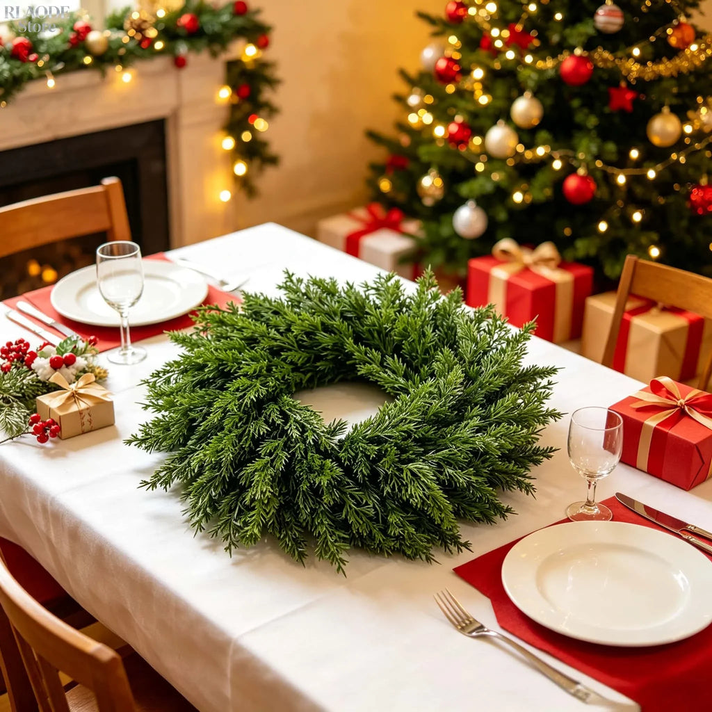 Artificial Evergreen Pine Christmas Wreath