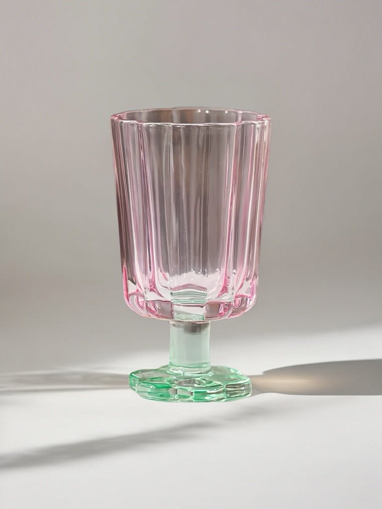 Hand Blown Petal Goblets - Cute Whimsical Colored Wine Glasses